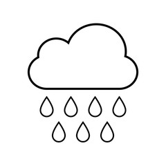 Cloud rain icon, vector