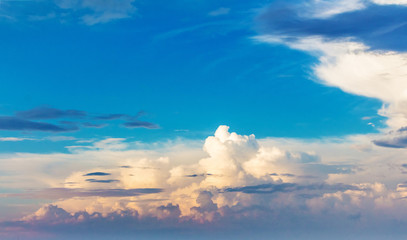 The sky with colorful clouds during the sunrise or sunset_