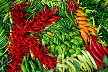 Colorful peppers for cooking.