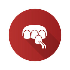 Veneer flat design long shadow glyph icon