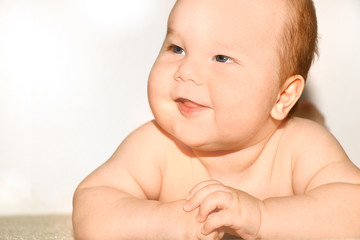 baby with a cute face closeup