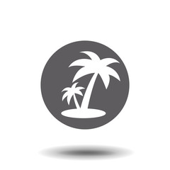 Fototapeta na wymiar Palm tree icon. Simple illustration of palm tree vector icon for web