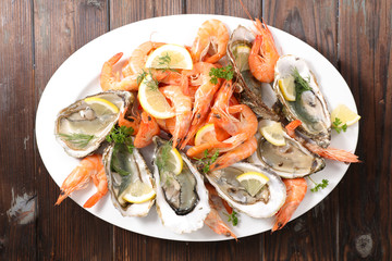 oyster and shrimp