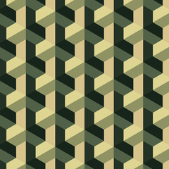 Geometric pattern army color tone