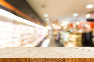 blur department store with bokeh background