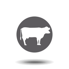 Isolated Cow Icon Symbol On Clean Background. Vector Kine Element In Trendy Style.