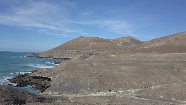 Drone in fuerte ventura coste
