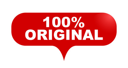 red vector bubble banner 100% original
