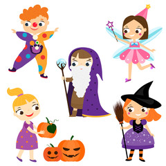 Halloween kids. Children in party costumes