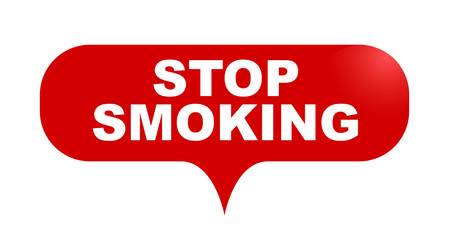 red vector bubble banner stop smoking