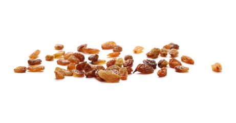 Raisins isolated on white background