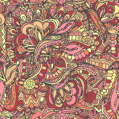 Abstract, floral pattern, illustration, hand drawn doodle