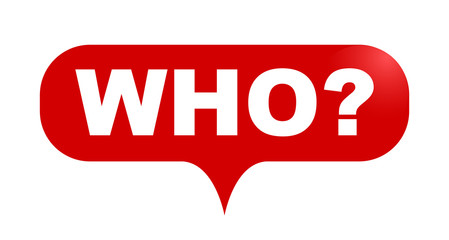 red vector bubble banner who