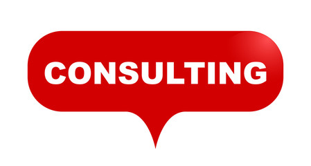 Fototapeta premium red vector bubble banner consulting