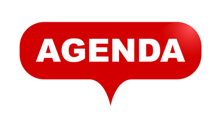 red vector bubble banner agenda