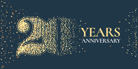 20 years anniversary celebration vector icon, logo