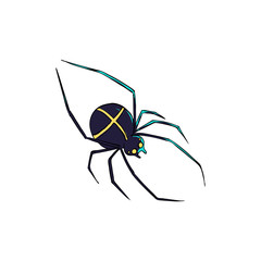 Spider is a symbol of phobias and horrors. Design for Halloween.