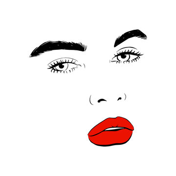 19,700+ Red Lips Illustrations, Royalty-Free Vector Graphics & Clip Art -  iStock | Woman red lips, Red lips wine, Red lips close up