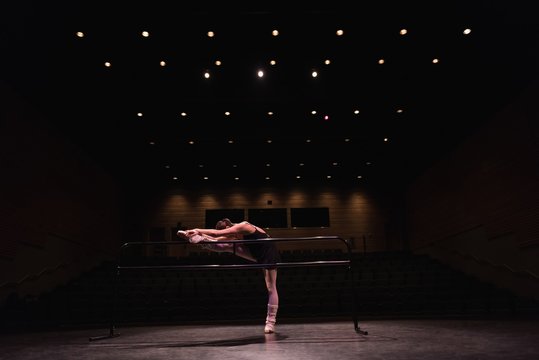 Ballet dancer dancing on stage