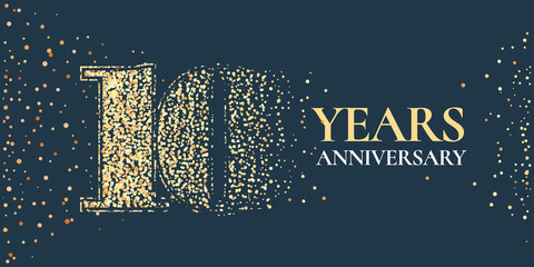 10 years anniversary celebration vector icon, logo