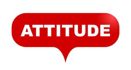 red vector bubble banner attitude