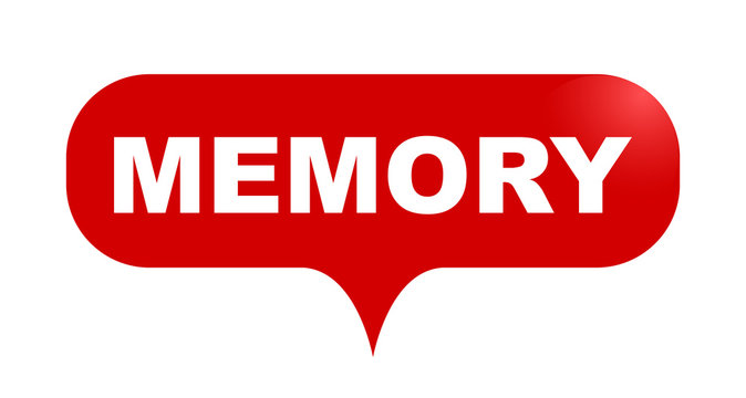 red vector bubble banner memory