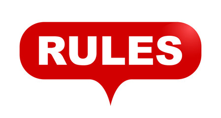 red vector bubble banner rules