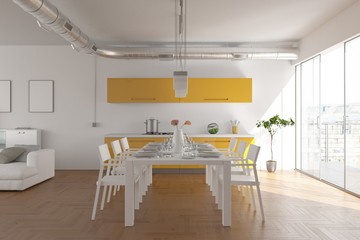 modern bright skandinavian interior design living room