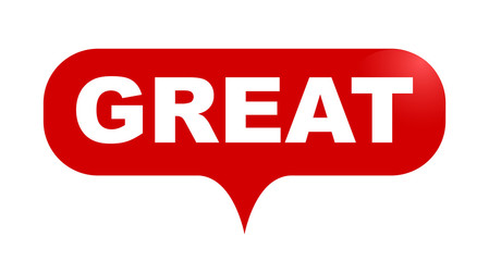 red vector bubble banner great