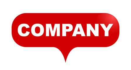 red vector bubble banner company