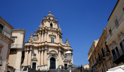 Fototapeta na wymiar exteriors of Duomo church, Ragusa, sicily, Italy