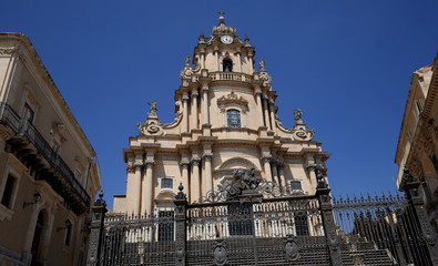 Fototapeta premium exteriors of Duomo church, Ragusa, sicily, Italy