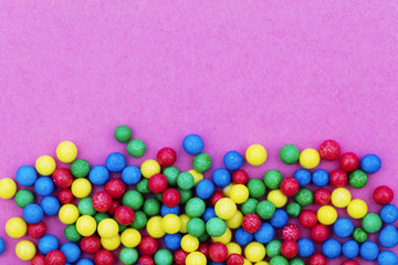 Colourful candy cake decorative sprinkles background