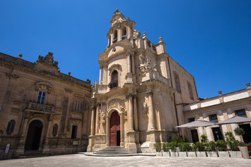 Fototapeta na wymiar San Giuseppe church, Ragusa, sicily, Italy
