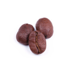 coffee beans roasted on a white background