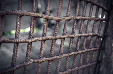 Metal lattice welded from reinforcement