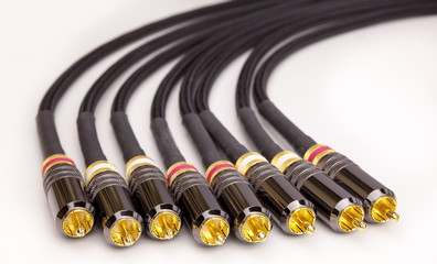 Audio Video connector isolated on white background