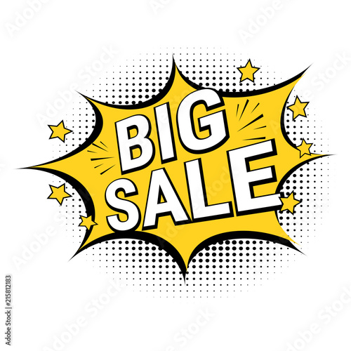 Big Sale Vector Special Offer Illustration Pop Art Comic Sale