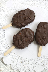 chocolate ice cream with nuts