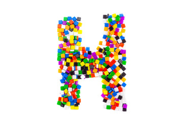 Alphabet on white background