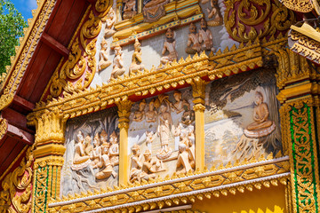 Fototapeta na wymiar Buddhist temple in Vientiane, Laos.