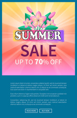 Summer Sale Up 70 Off Advertisement Poster Design