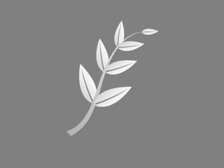 White plants logo on dark background vector illustration