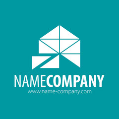 Naklejka premium logo architecte décorateur artisan peintre peinture design