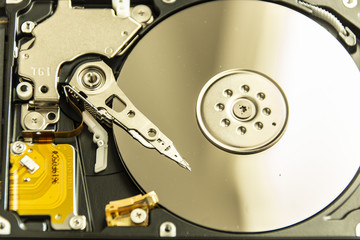 opened hard drive