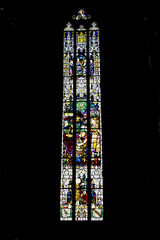 Saverne. Vitrail de l'église Notre dame de la nativité. Alsace. Bas-Rhin. Grand Est 