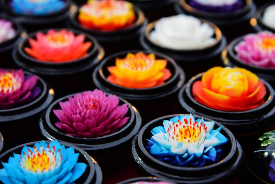 aroma flower soaps Handmade Colorful lotus.