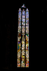 Saverne. Vitrail de l'église Notre dame de la nativité. Alsace. Bas-Rhin. Grand Est 