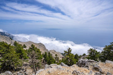 Fototapeta na wymiar Mountain Ainos from the top of Kefalonia Greece