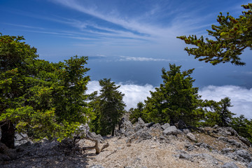 Fototapeta na wymiar Mountain Ainos from the top of Kefalonia Greece